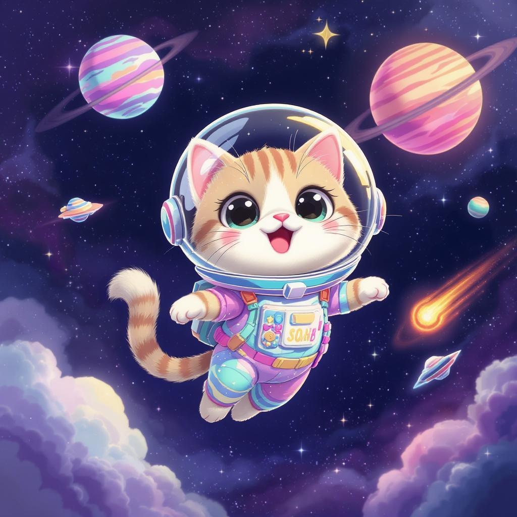 Cat Sparkling Eyes Art