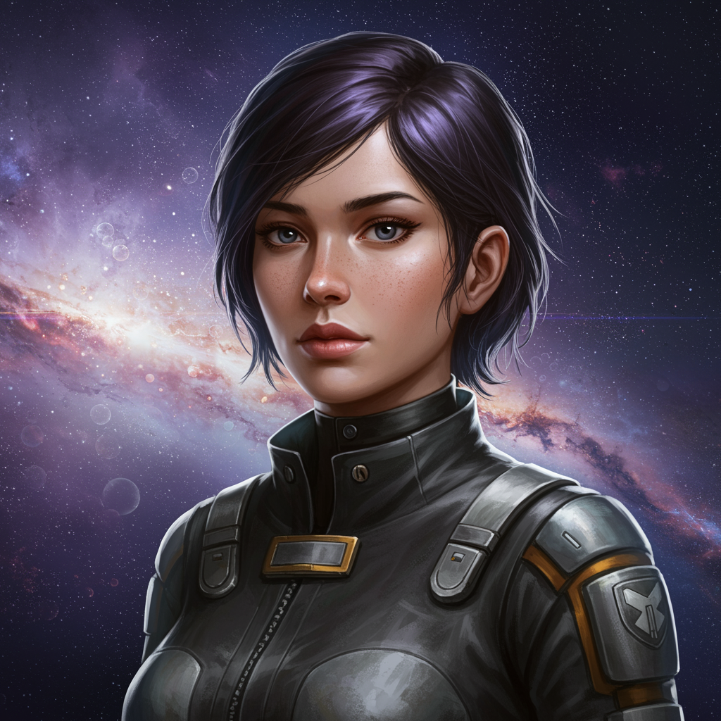 Woman Portrait, Space Artwork