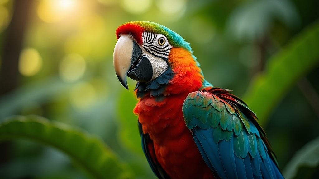 Majestic Macaw Perched Art