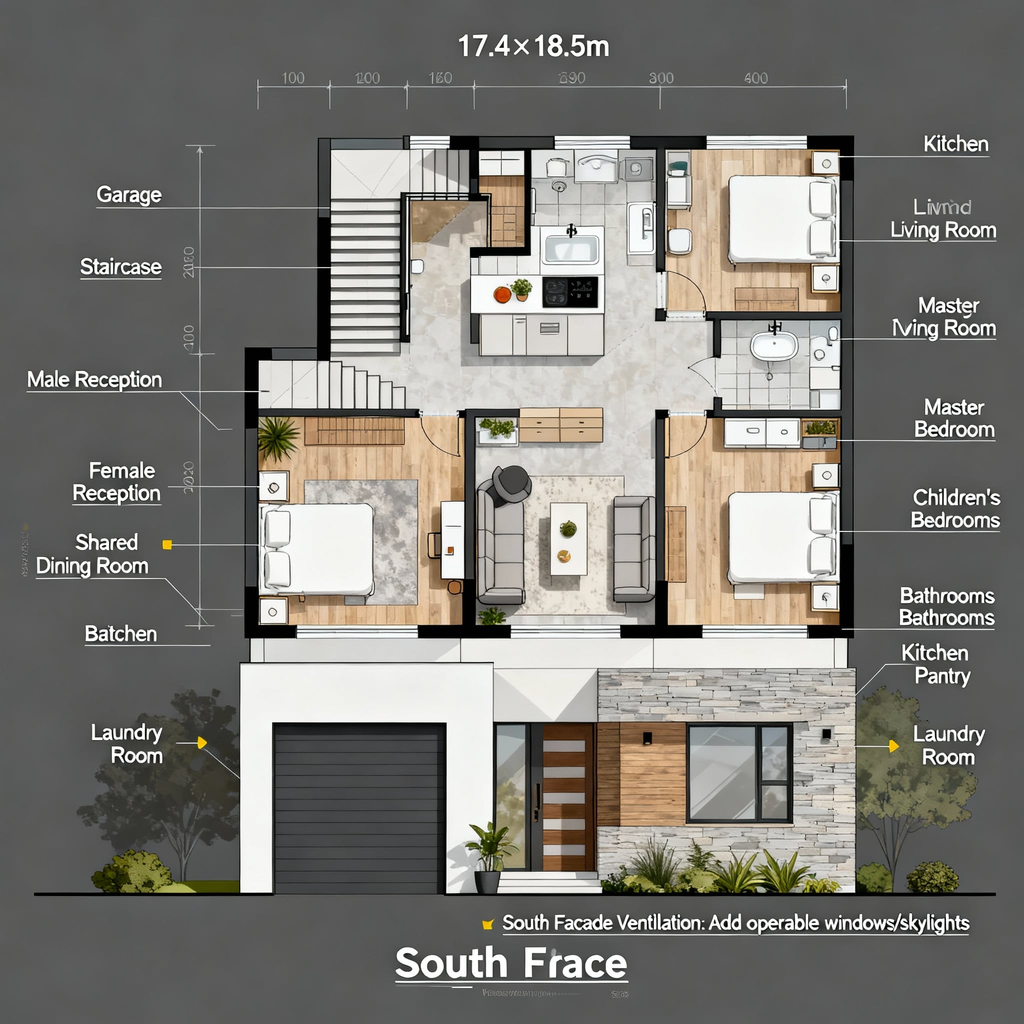 Modern House Floor Pla 17 4 18 5 N Layout