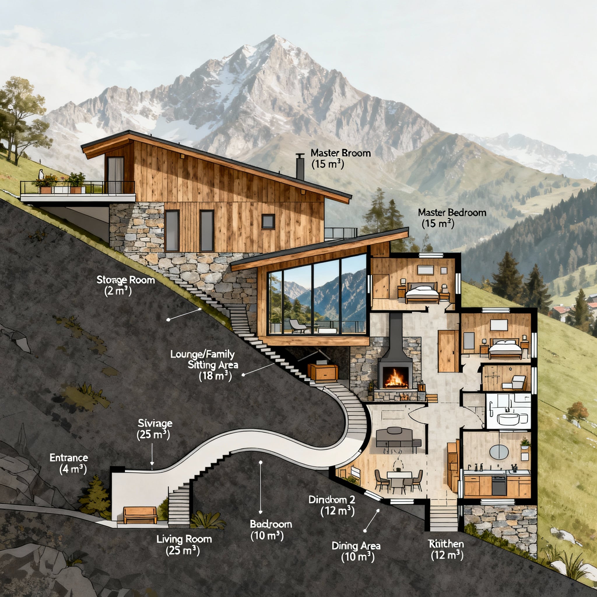Create A Conceptual Floor Plan Scale 1 100 For A