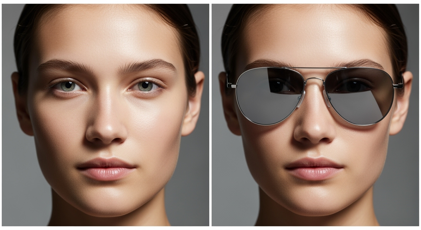 Glasses style swaps in one click - Feature illustration