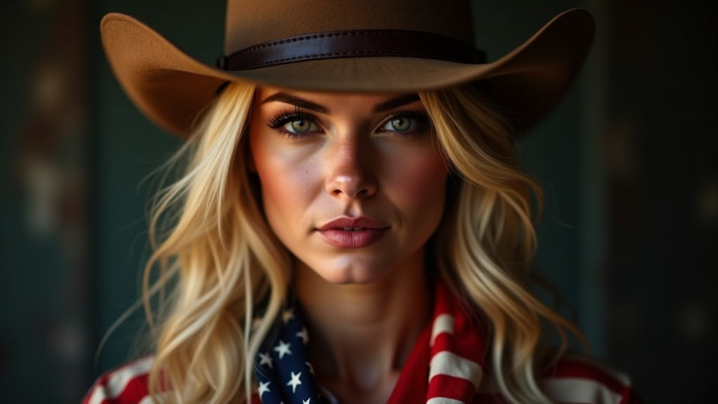 Blonde Woman Boots Art