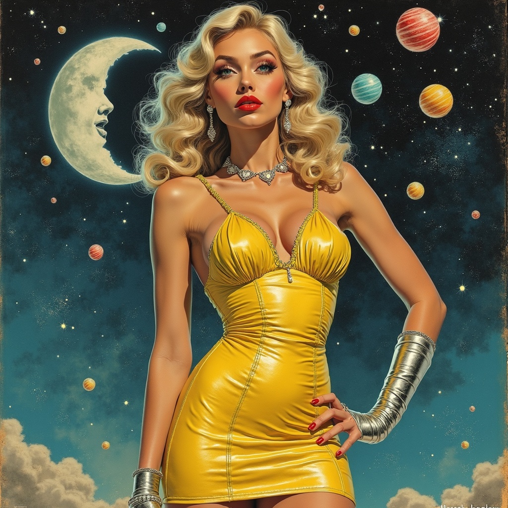 Pin-up Girl Wearing Artwork