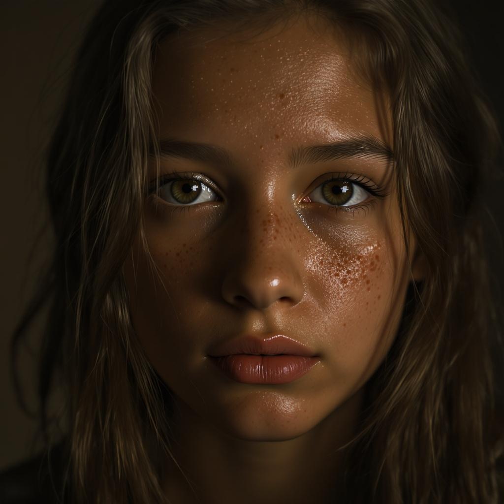 Portrait Girl Adorning Art