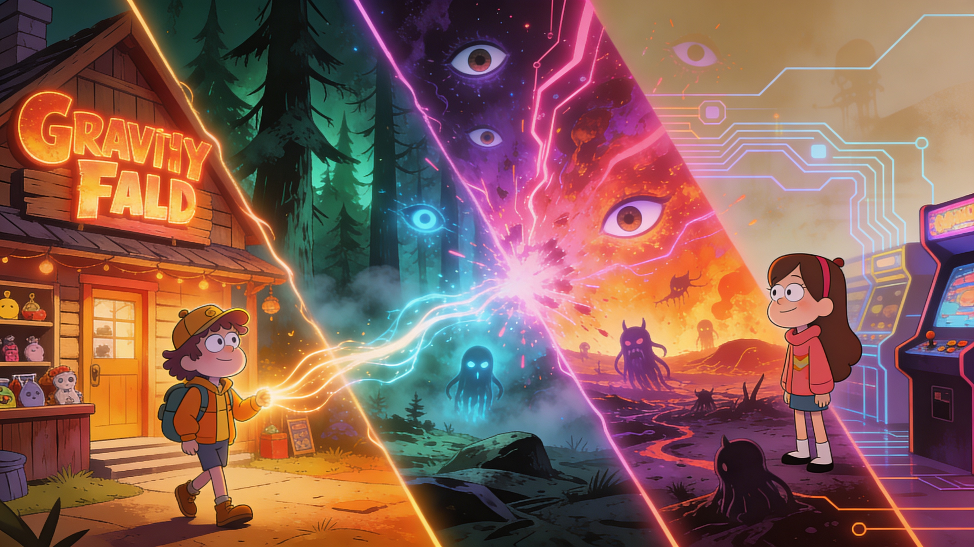 Mystery Shack to Weirdmageddon Range - Feature illustration