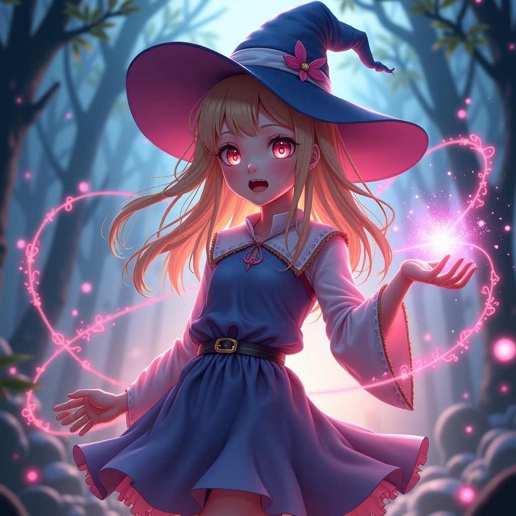 Witch, Astonished Vibrant Artwork