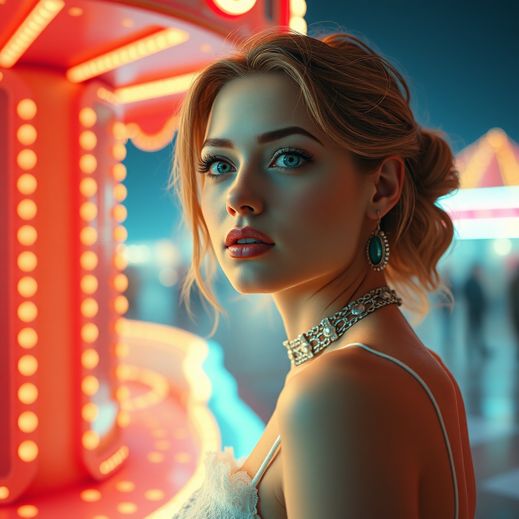 AI Retro-futuristic Portrait Design