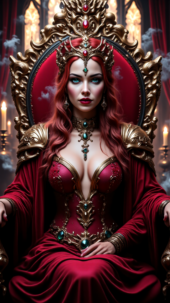 Create A Mesmerizing Portrait Of Sexy Scarlet Queen A Regal