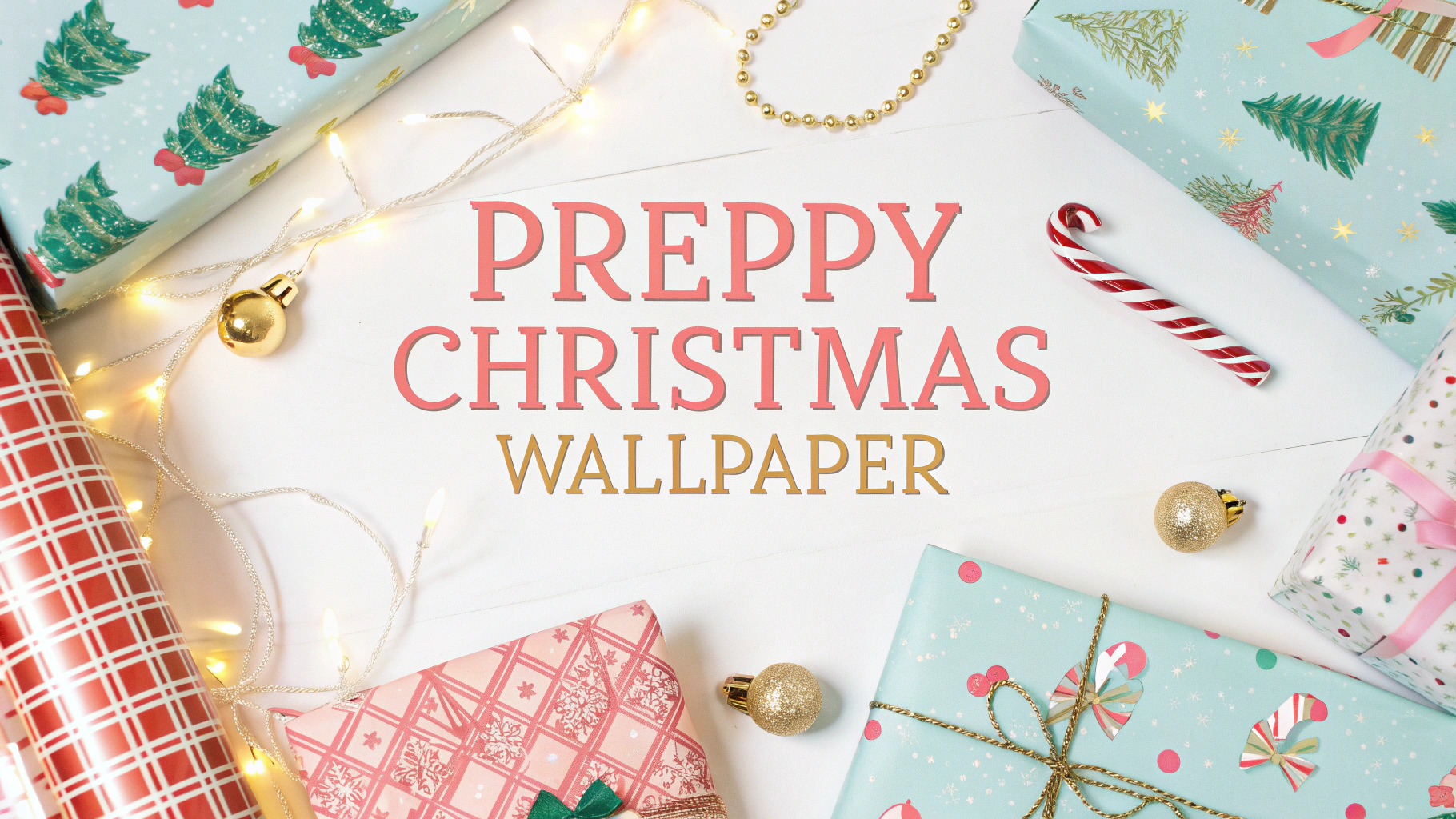 Preppy Christmas Wallpaper preview