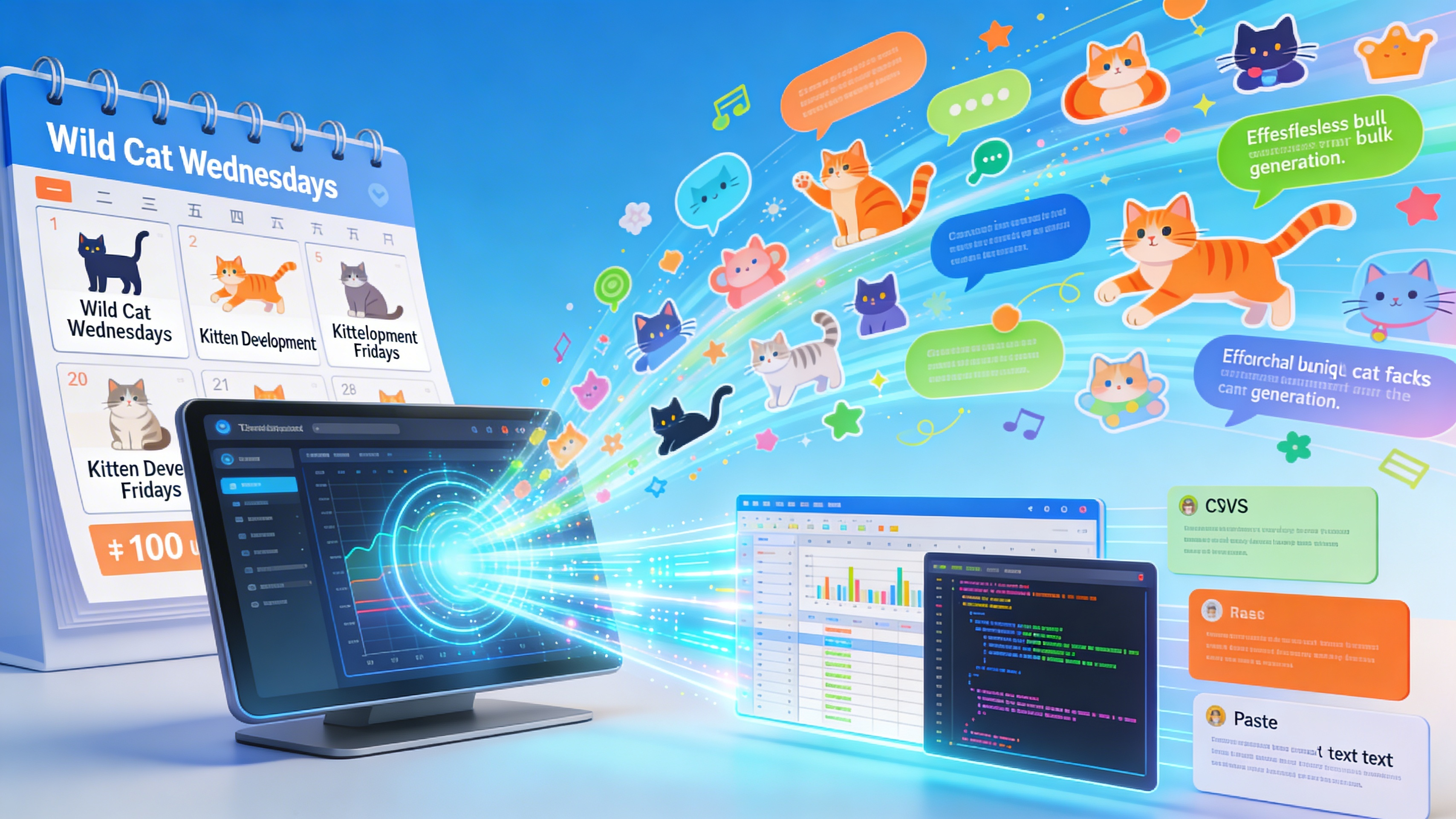 Bulk Generation for Content Calendars - Feature illustration