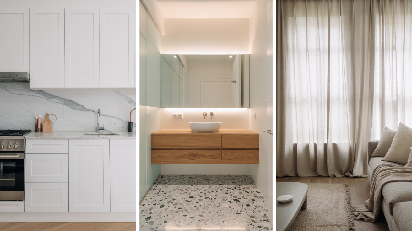 Kitchen, bath, and living areas that truly fit - Feature illustration