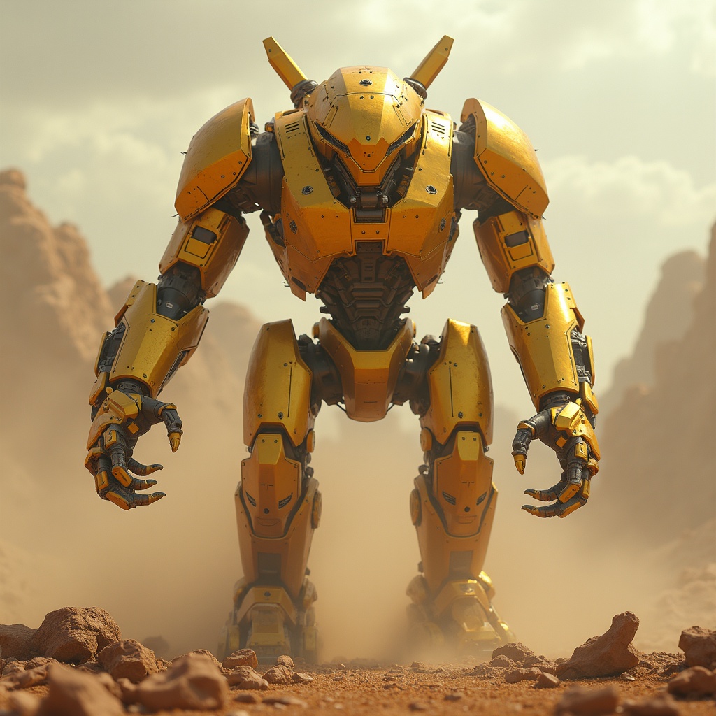 AI Golden-hued Nousr Design