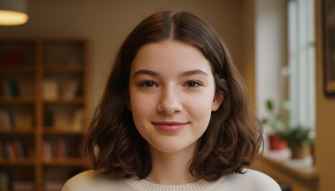 a cute woman with the same face