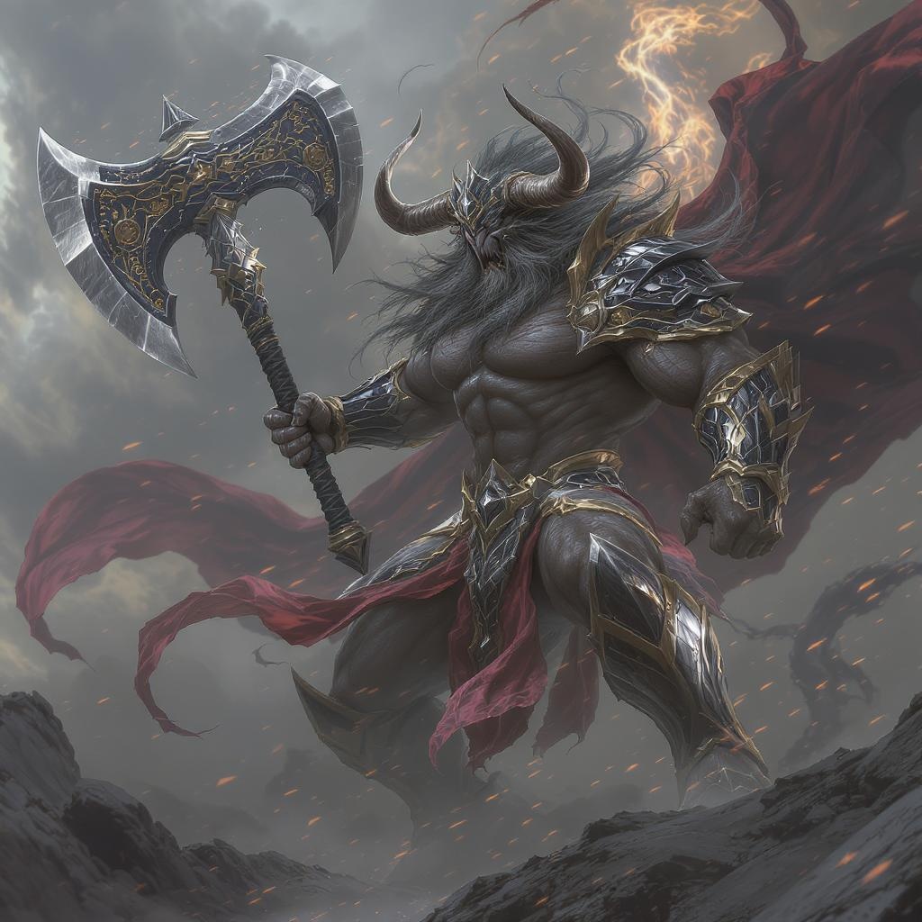 Majestic Minotaur Deity Art