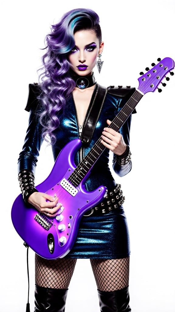 Superheroine, hologram, alien punk rock, new wave 