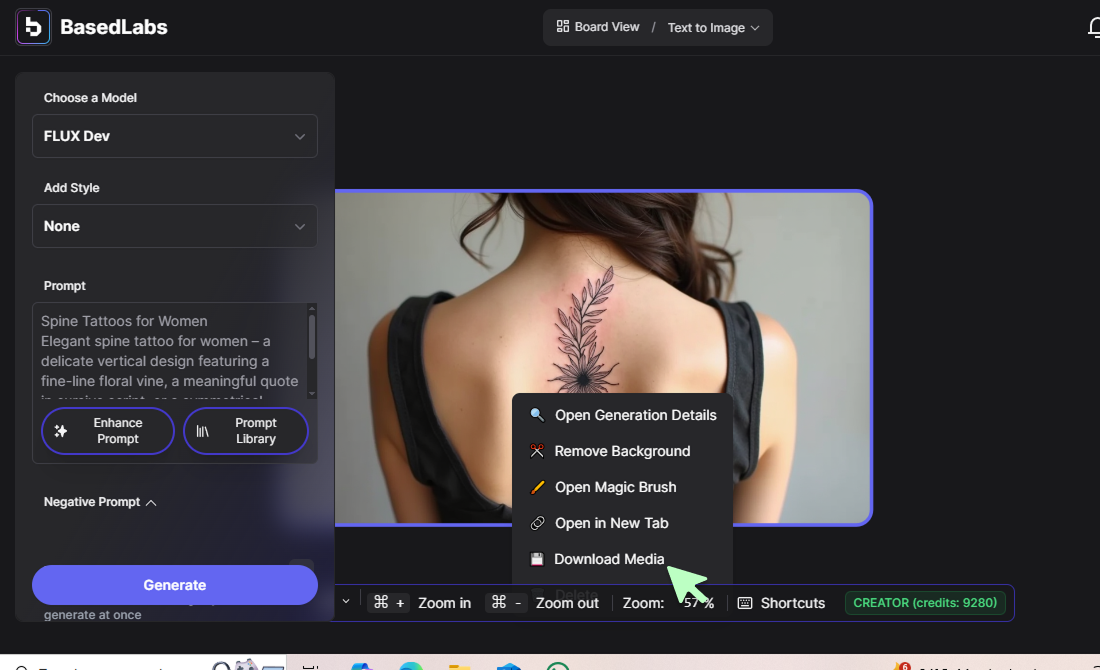 Step 3: Generate & Save your design