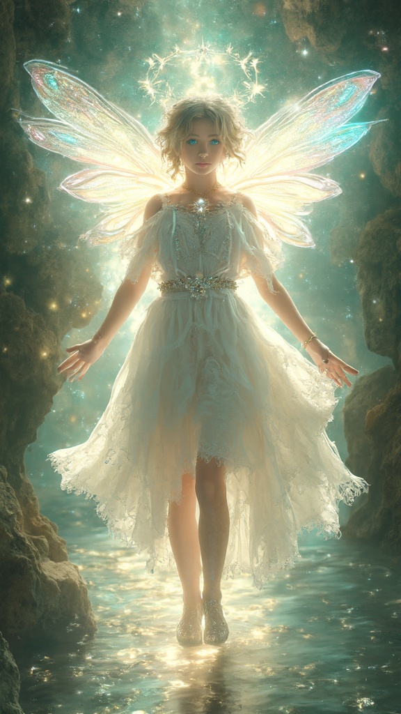 Cosmic, universal. The light of Heaven is with her