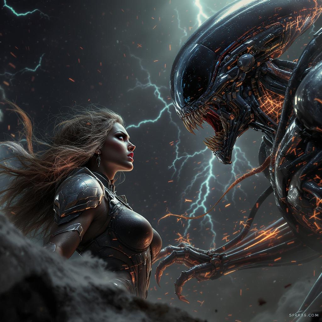 Warrior Woman Clad Artwork