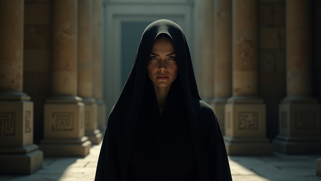 Woman, Draped Shadowy Art