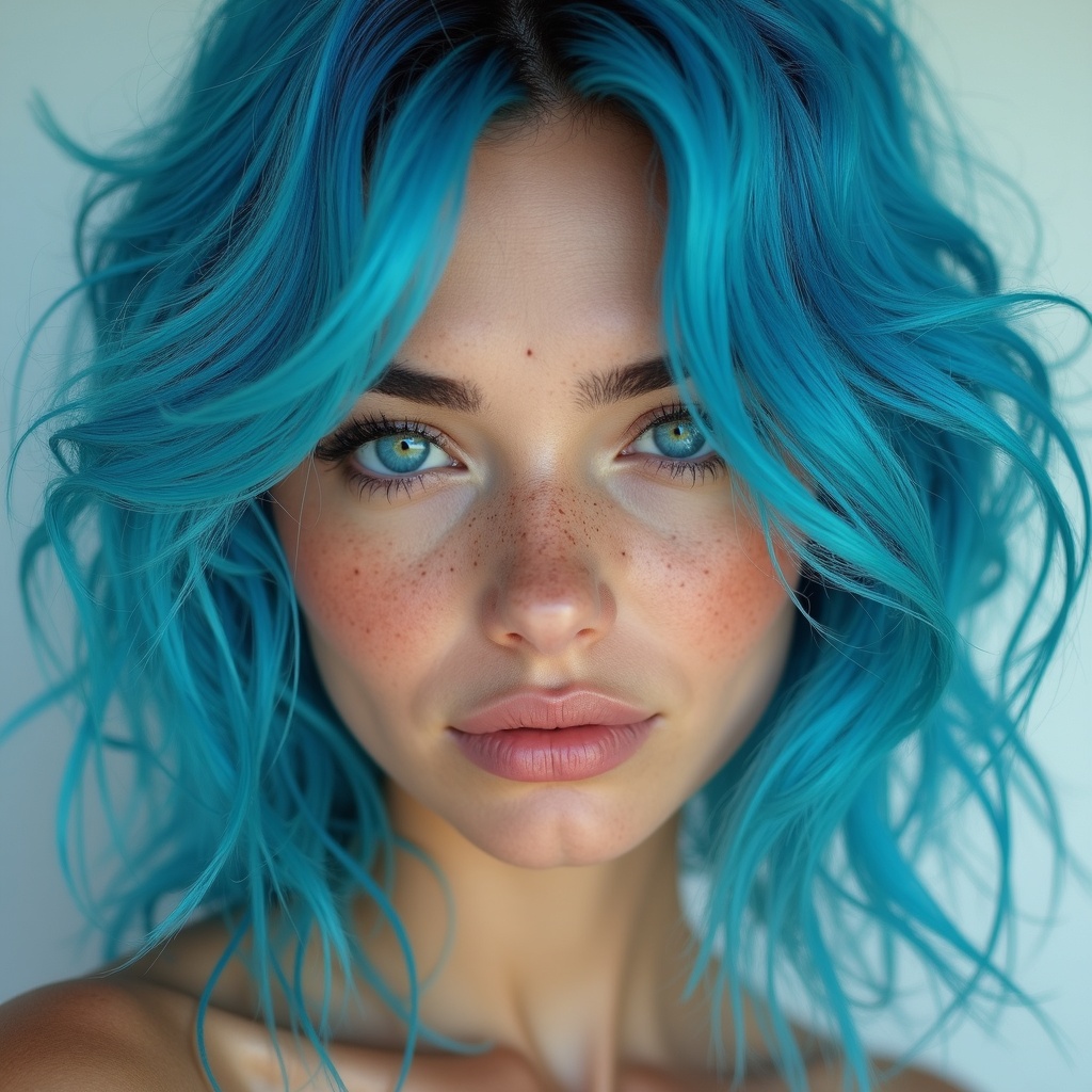 Portrait Azure Blue Art