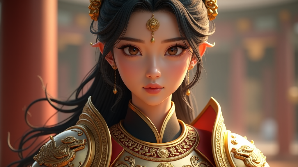 Asian Paladin Woman Art