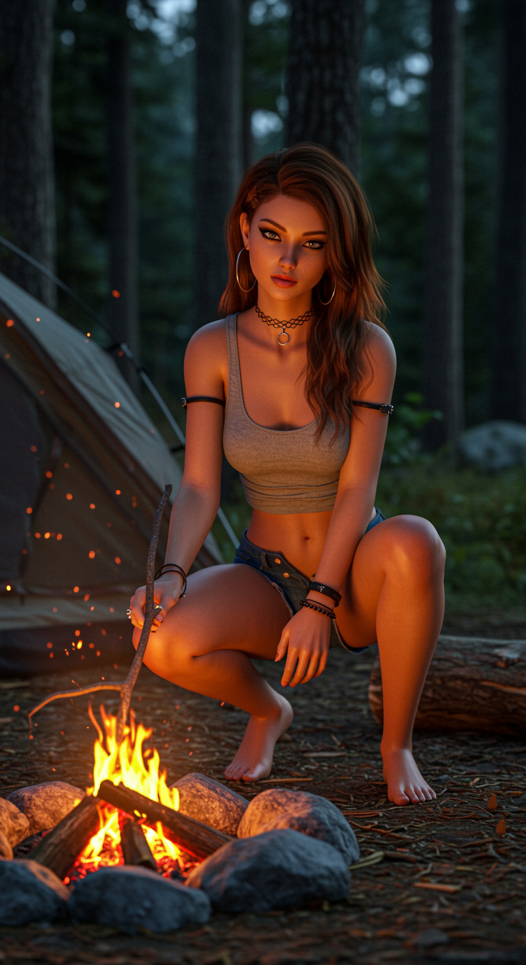 Cinematic Hyperdetailed Scene Of A Stunning 18 Year Old Woman