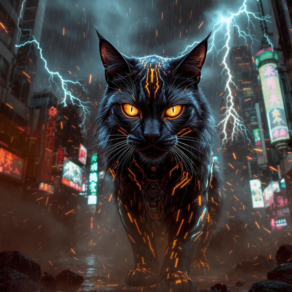 AI Battle-ready Feline Design