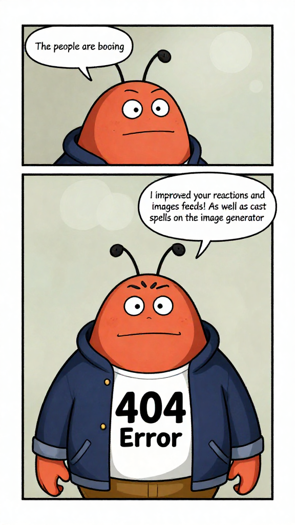 Cartoon Bug Character In Comic Strip