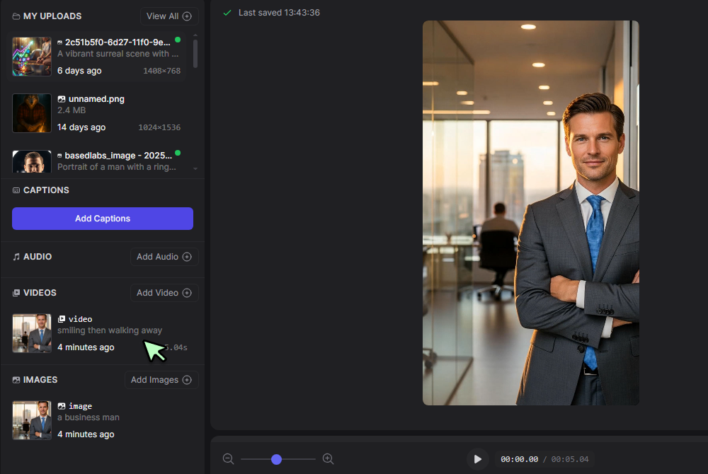 Drag media onto your timeline