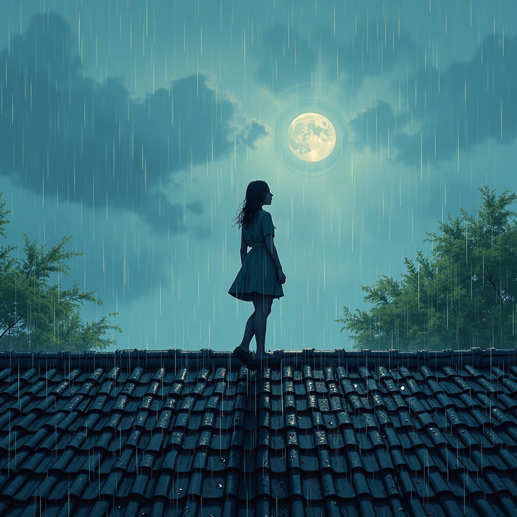 Generated Raindrops Gently