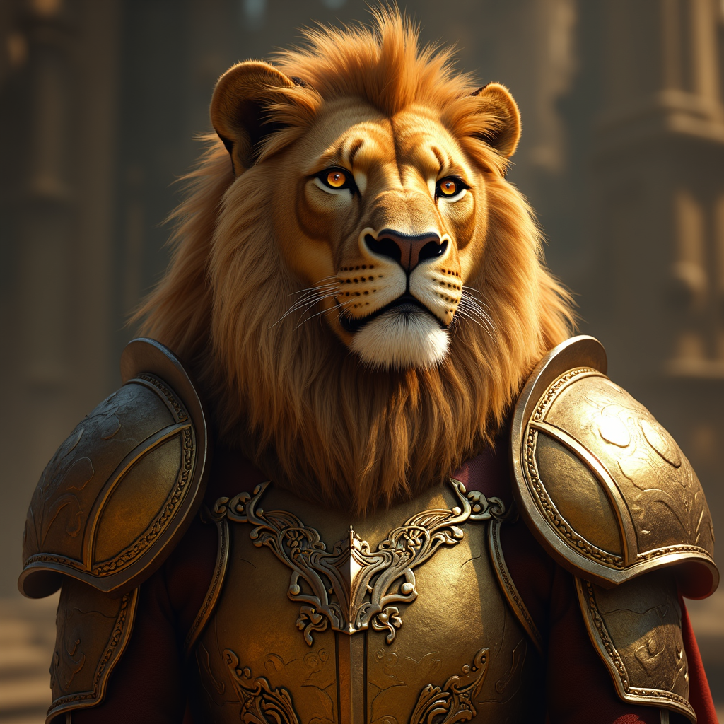 Majestic Golden Lion Art