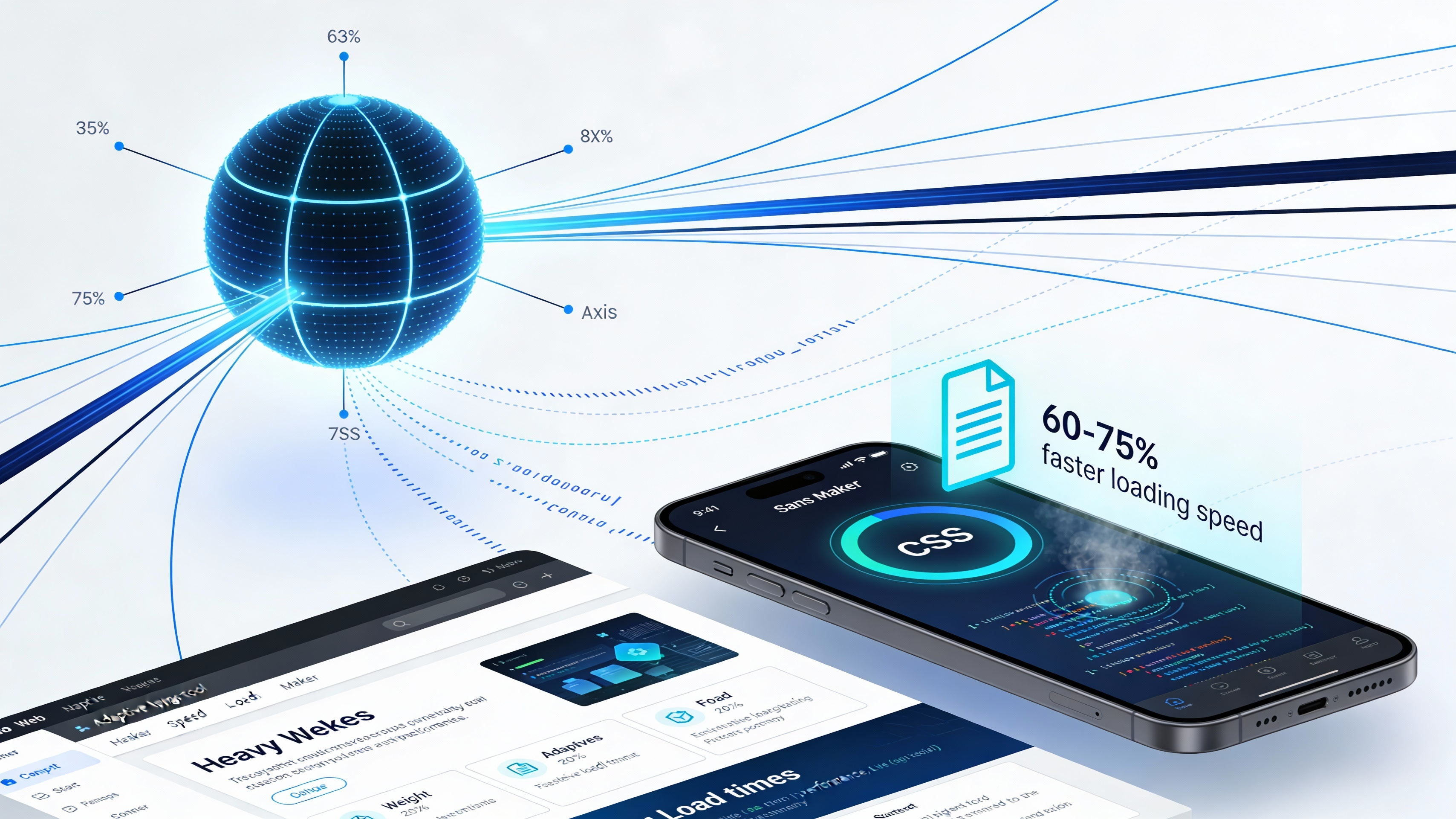 Variable Font Technology Built-In - Feature illustration