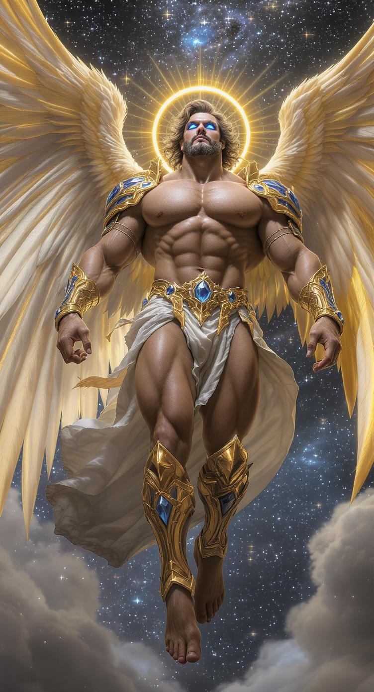 Archangel Divine Celestial Guardian Of Galaxies Ethereal Universal Warrior Hypermasculine