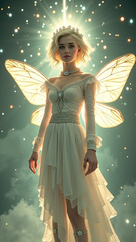 Cosmic, universal. The light of Heaven is with her