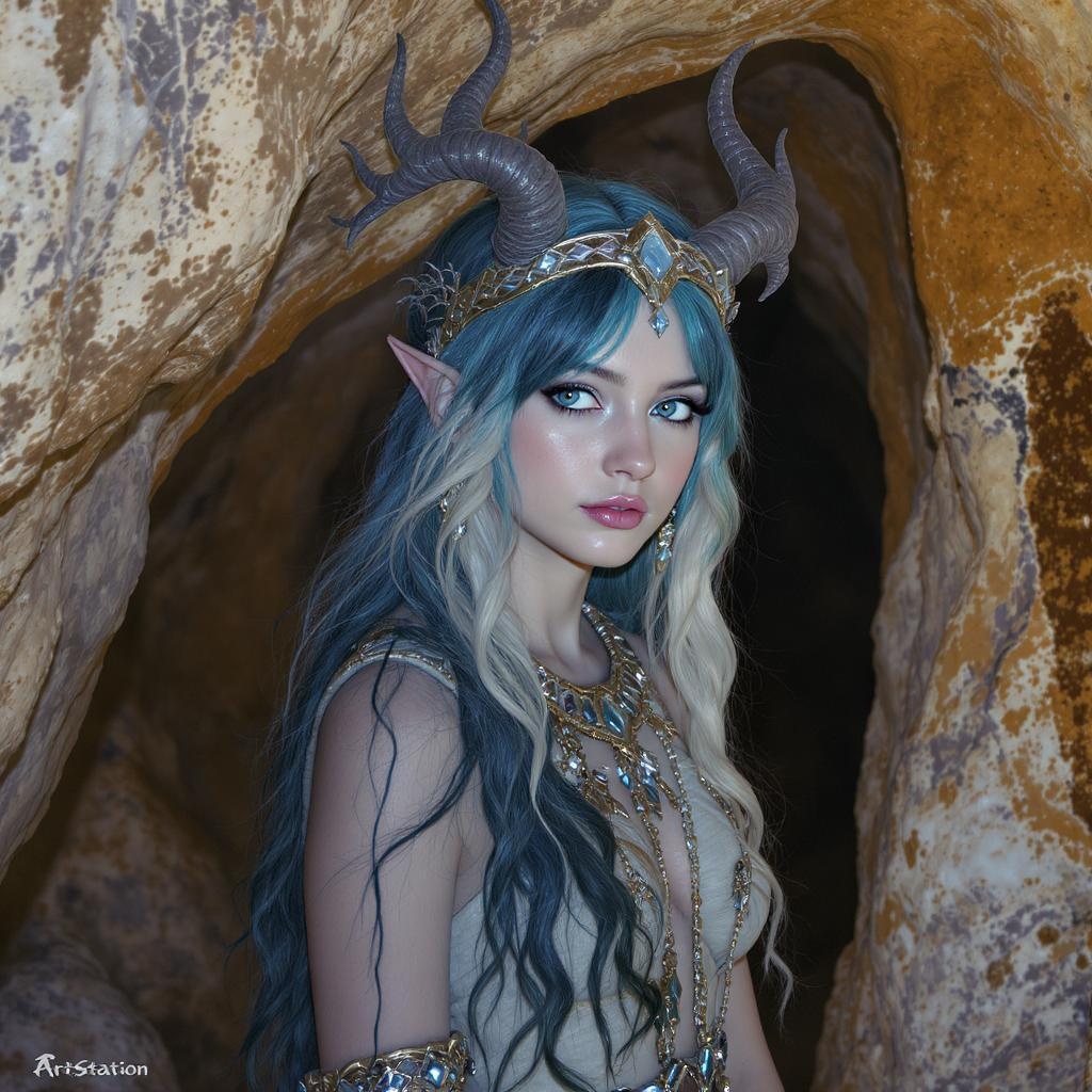 Girl Priestess Two-tone Artwork