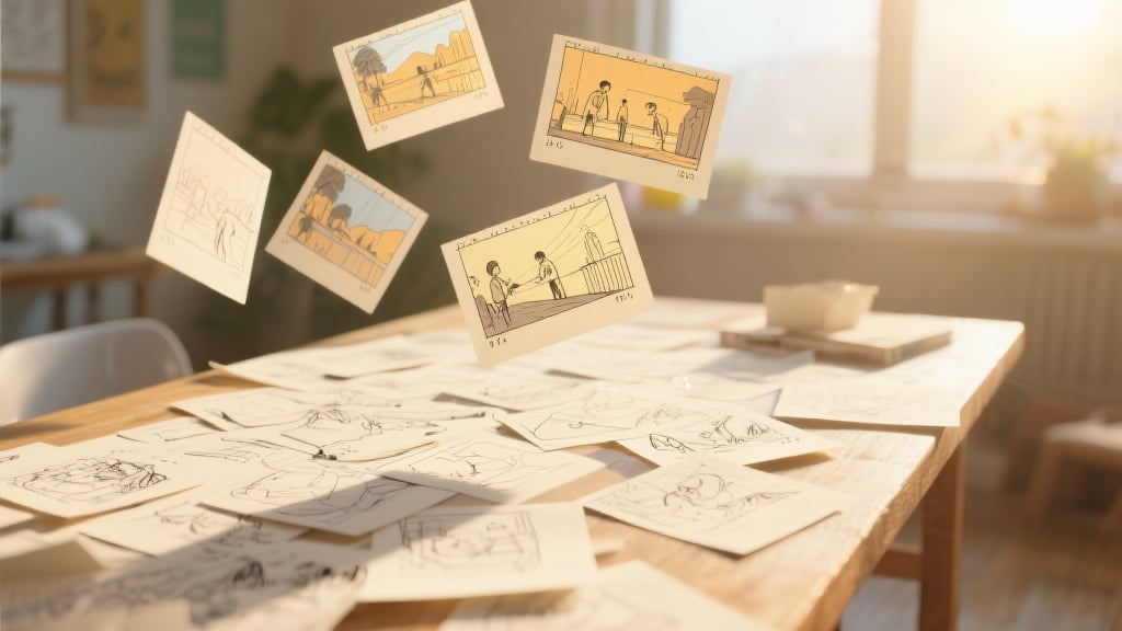 Storyboard to finished clip in minutes - Feature illustration