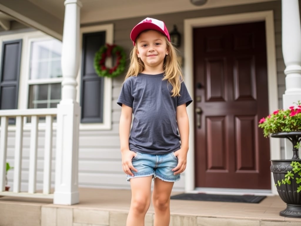 10 Year Old Girl Wearing A Dress With A Short