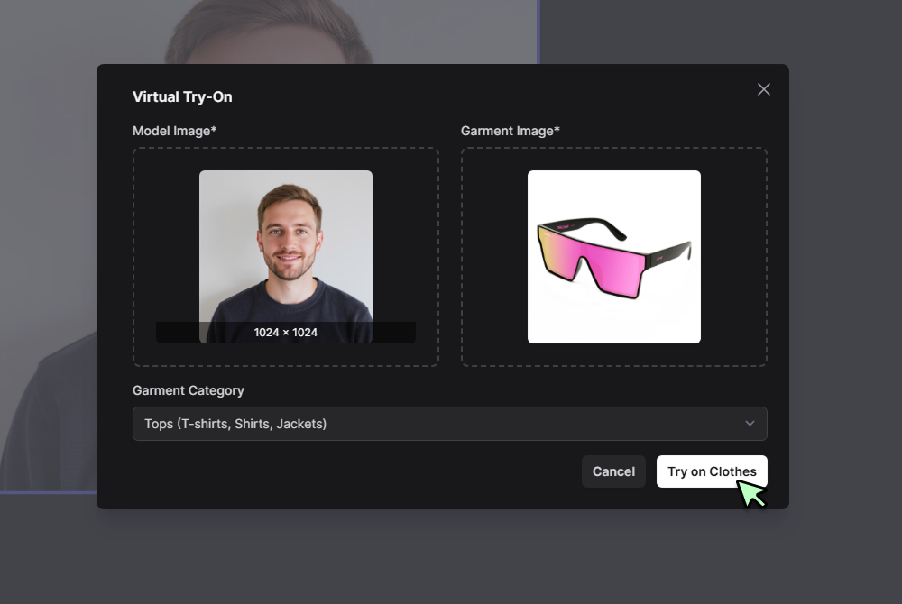 Step 3: Try On and Preview