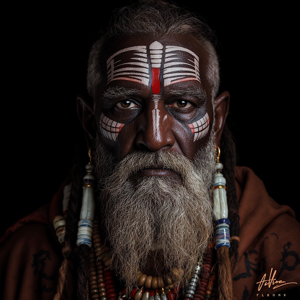 Tribal Elder Intricate Artwork