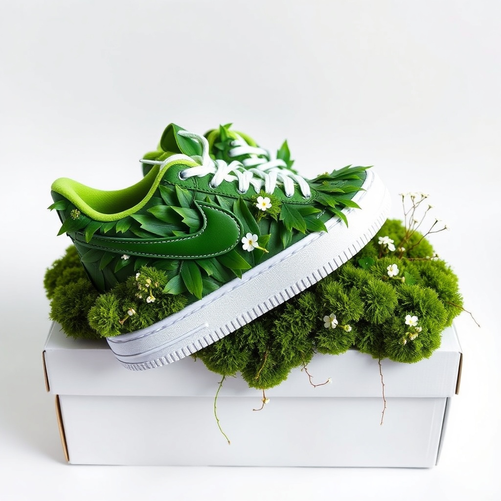 Sneakers Crafted Green Art