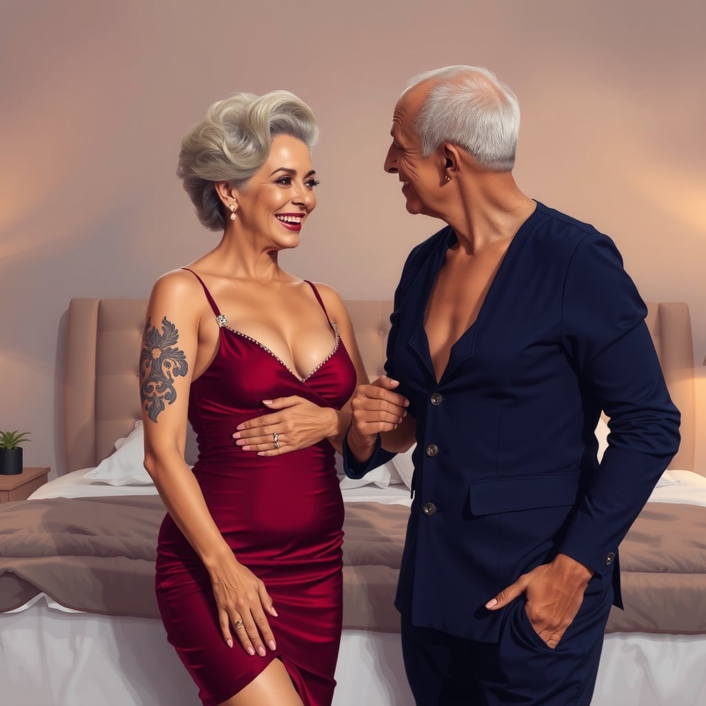 Two American College Girls Smiling Kissing Hugging Standing On A