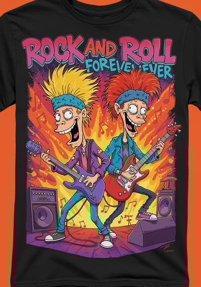 bevis and butthead rock and roll t-shirt
