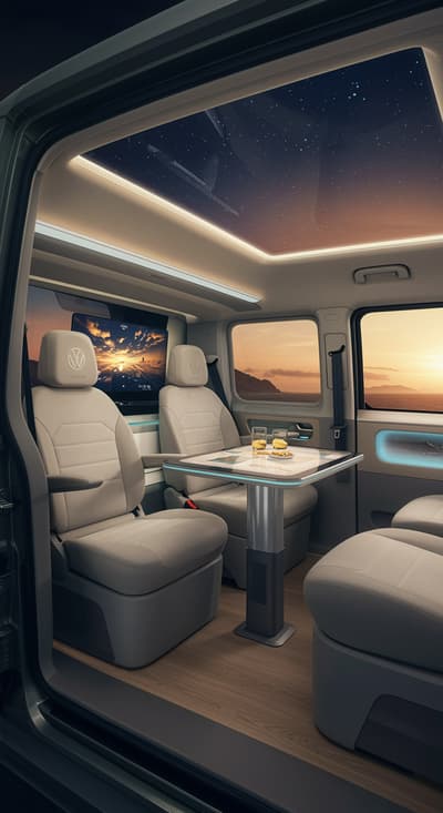 vw id buzz camper interior