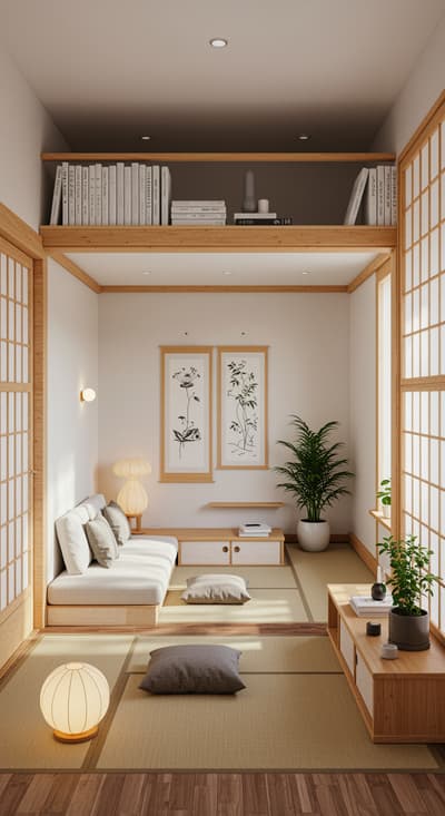 japandi interior design in small space