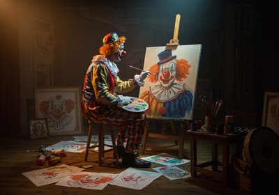 clown drawing