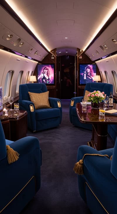 taylor swift private jet interior