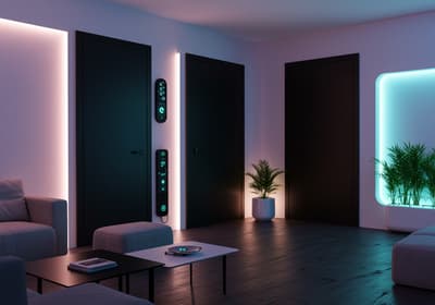 black interior doors