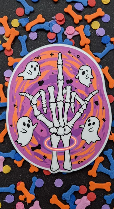 skeleton middle finger