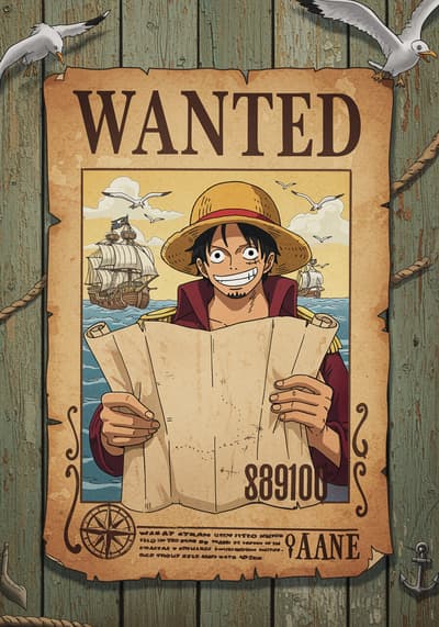 one piece wanted poster